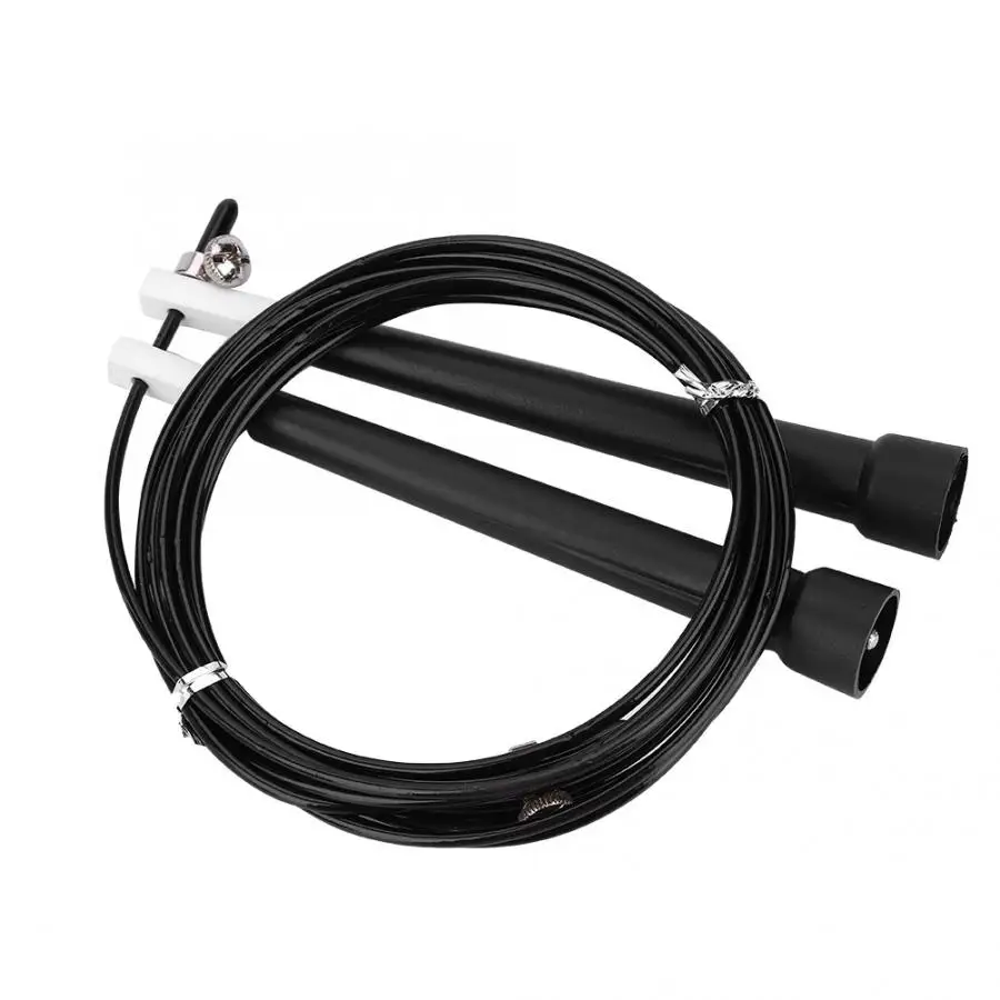 Прочная скоростная скакалка регулируемый стальной трос 3 м для фитнеса