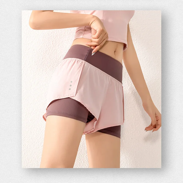 

Women's Sports Shorts 2 In 1 Casual Summer Training Elastic Waist Breathable Quick Dry Loose Marathon Sweatpants Yoga Pants 2021