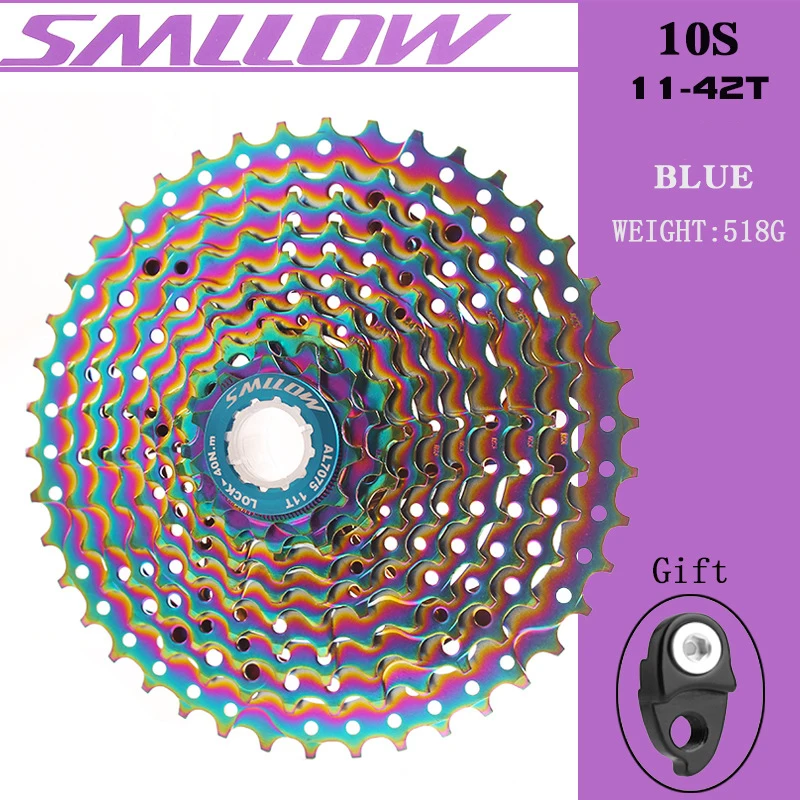SMLLOW MTB красочные кассета 10 Скорость 11 13 15 18 21 24 28 32 36 42T Хромомолибденовая Сталь