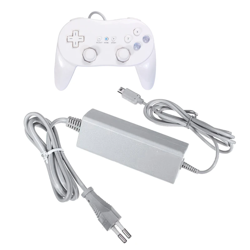 

2021 New AC Charger Adapter For Wii U Gamepad Controller Joystick US/EU Plug 100-240V