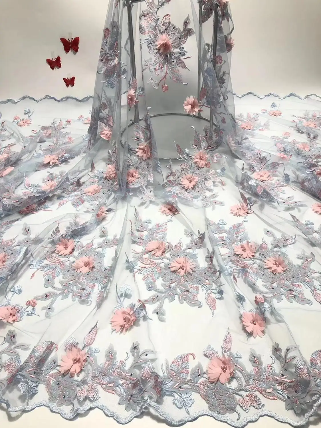 Африканская кружевная ткань 2020 вышитое кружево в нигерийском стиле высокого