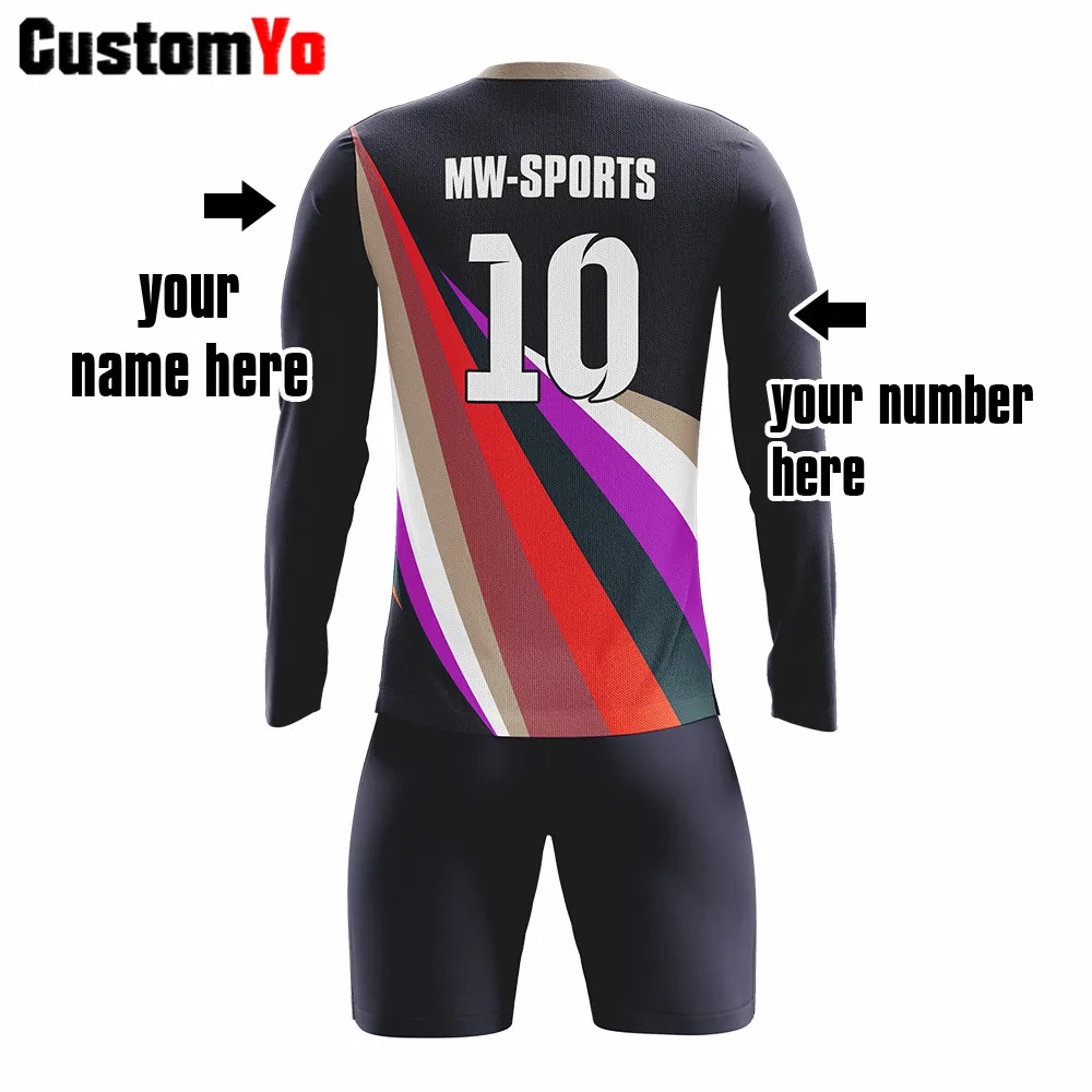 Профессиональный индивидуальный футбольный комплект мужская форма вратаря с