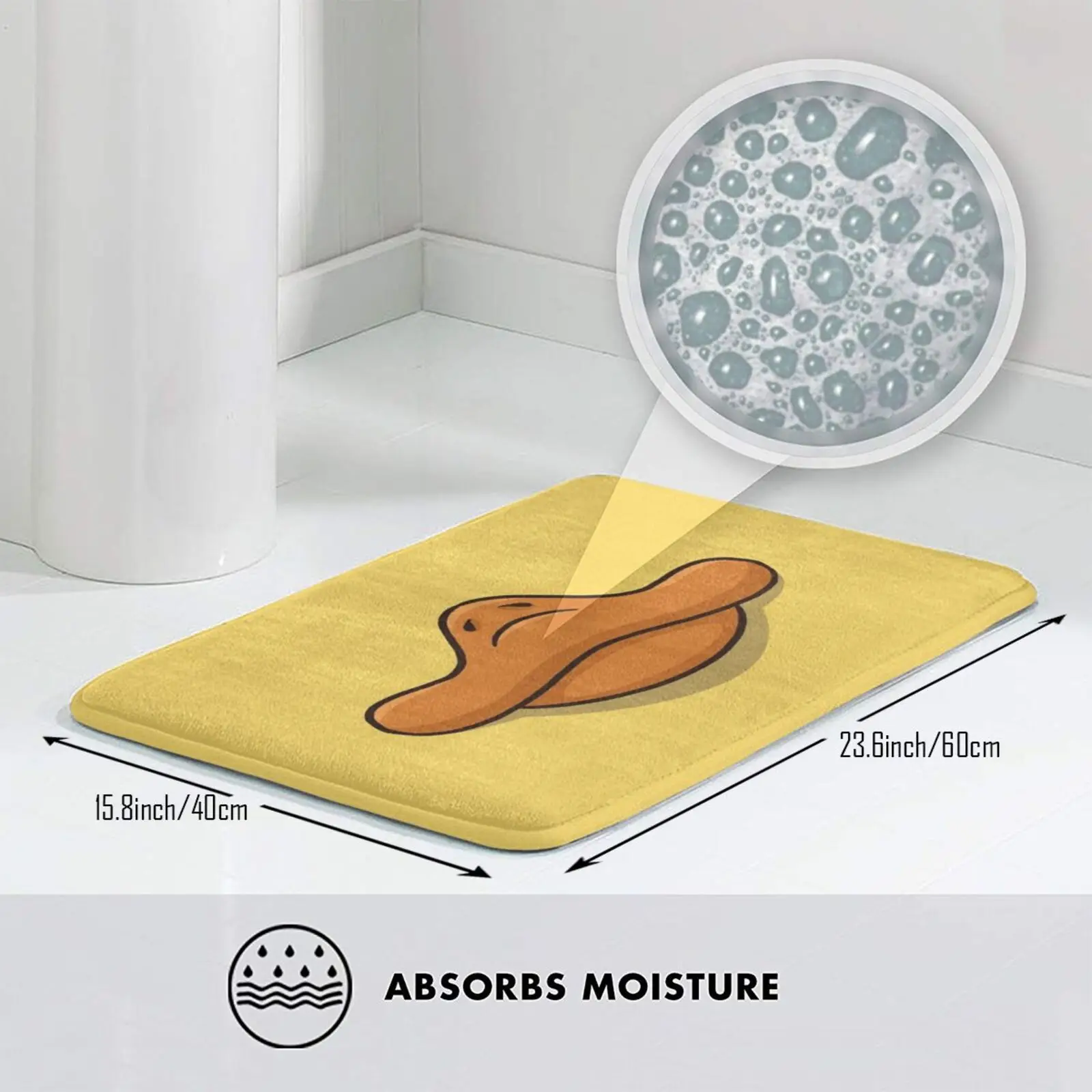 Симпатичный мультяшный Забавный коврик для лица из утки на ферме нескользящий