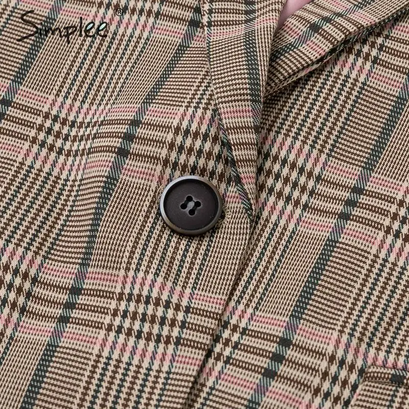 Simplee шикарный женский пиджак пальто с длинным рукавом офис Осень | Женская одежда