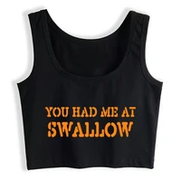 crop top women you had me at swallow gothic harajuku grunge emo tank top female clothes
