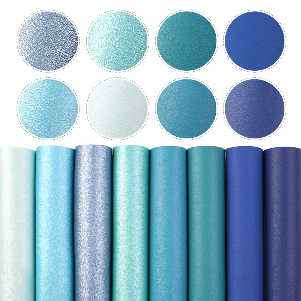 

8Pcs A5 Size Solid Color Pearlescent Faux Leather Assorted Set For DIY Handmade Earrings Crafts,1Yc10092