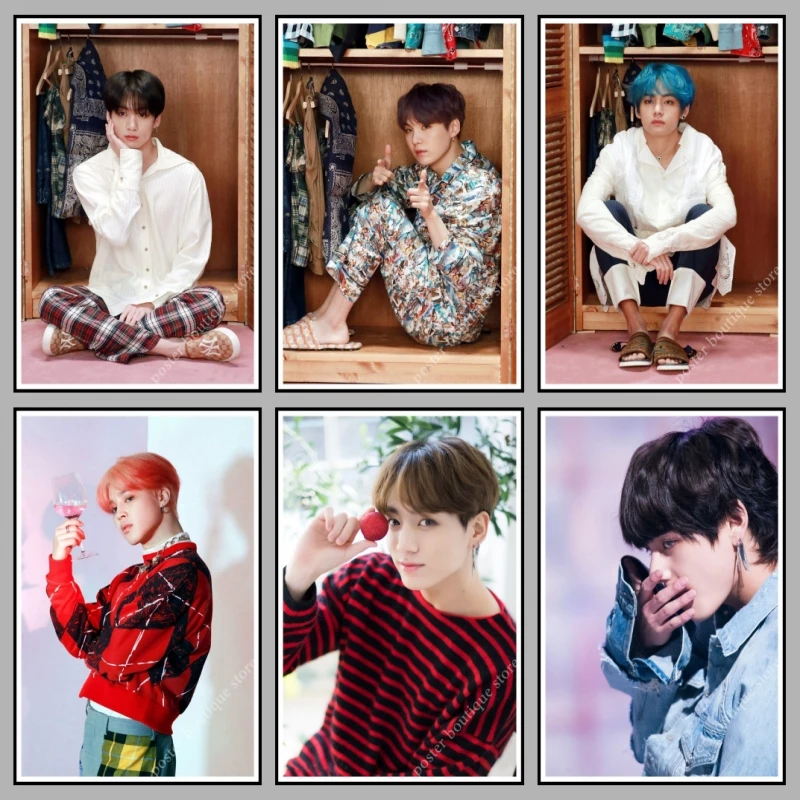 Kpop Bangtan boys poster jungkook rm v jimin jin suga j hope 2019new decoration painting hd фото наклейка для стены
