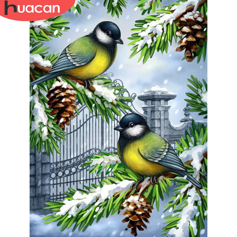 Алмазная живопись HUACAN мозаика с изображением птиц животных домашний декор