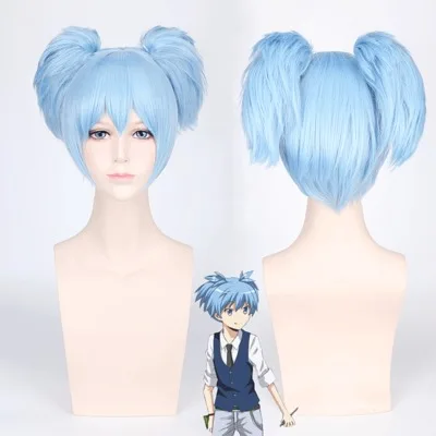 

Anime Assassination Classroom Shiota Nagisa Cosplay Wig Cute Blue Bunches Lolita Wig