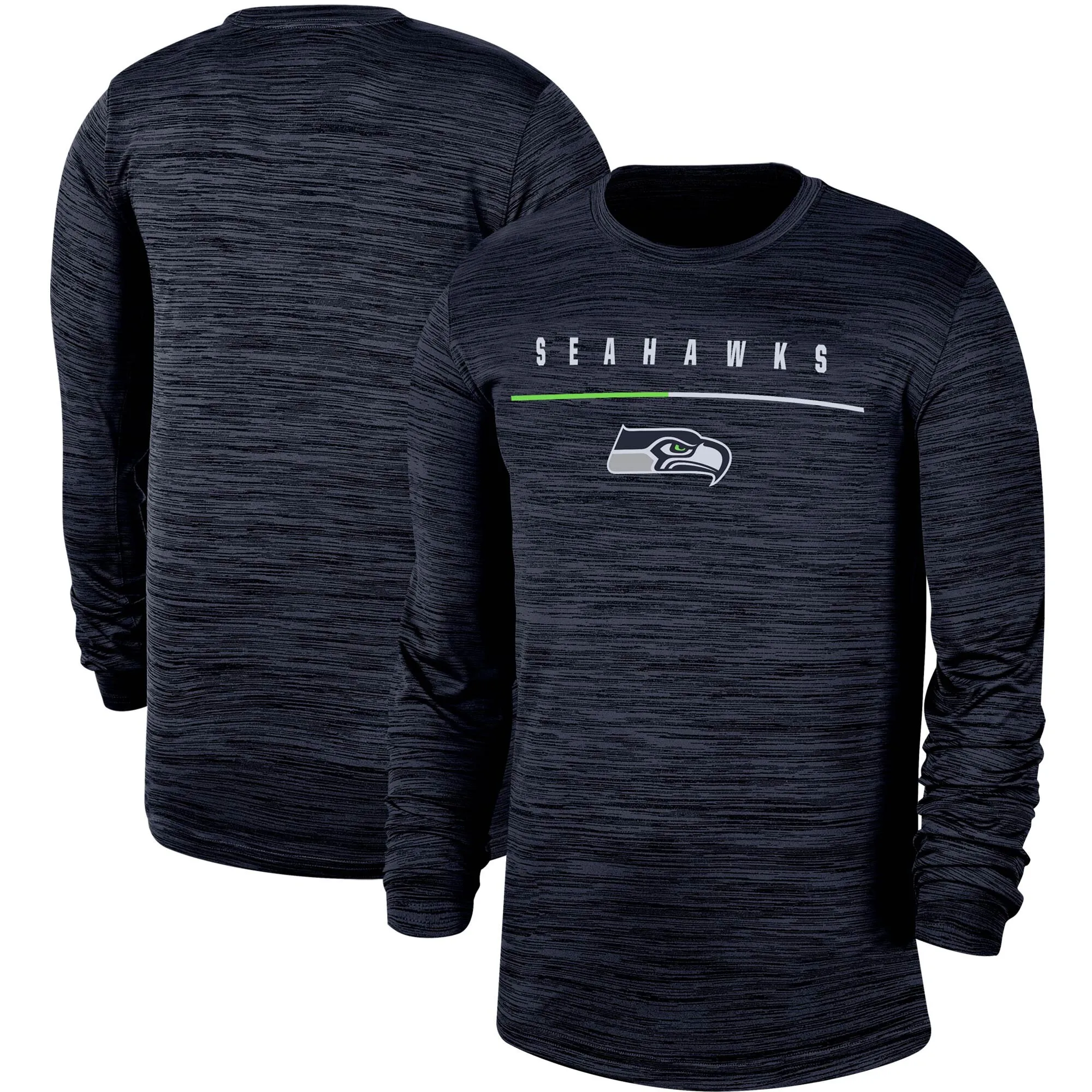 

Men Seattle College Navy Sideline Seahawks Legend Velocity Travel Performance Long Sleeve T-Shirt