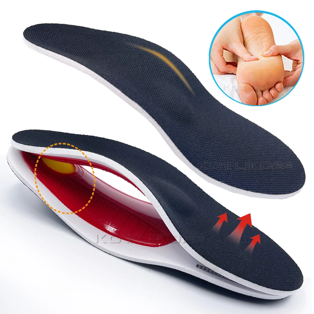 Orthotic Insoles High Arch Support Gel Pad Flat Feet Orthopedic Foot Pain Relief 3D Arch Support Insert Health Care Insoles