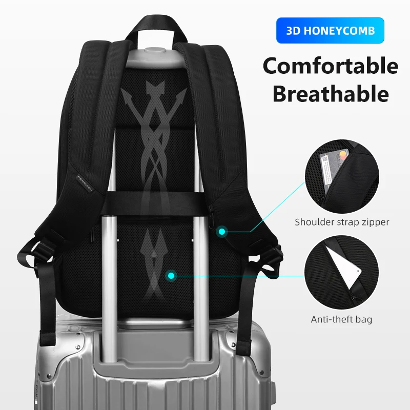 fenruien 2021 new thin backpacks men for laptop school backpack expandable waterproof ultralight business travel bags for office free global shipping