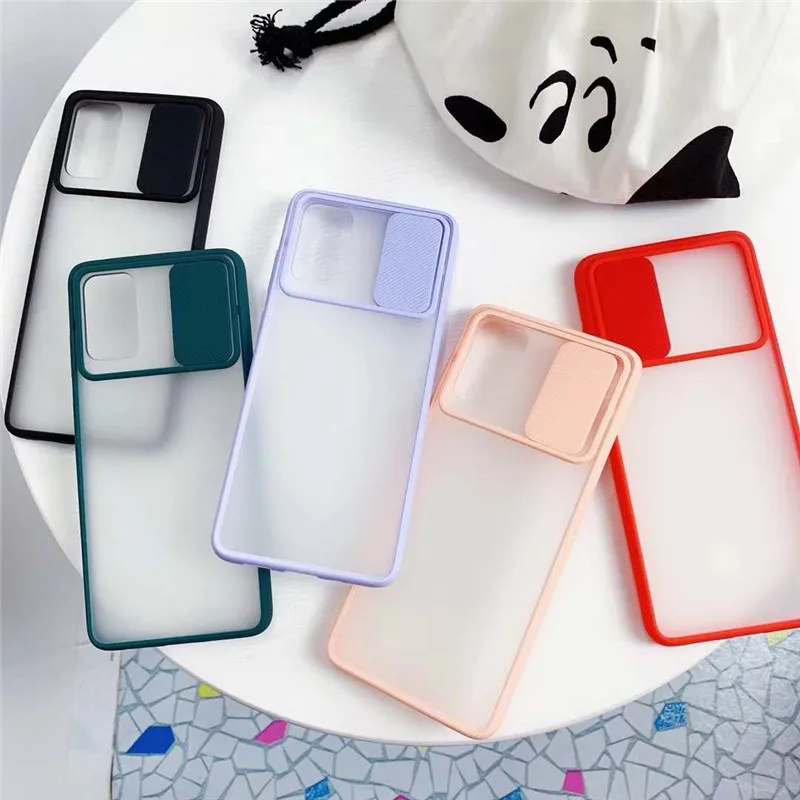 

Sliding cover push-pull lens protective skin matte case for Samsung S21 ultra S20 plus note20 series
