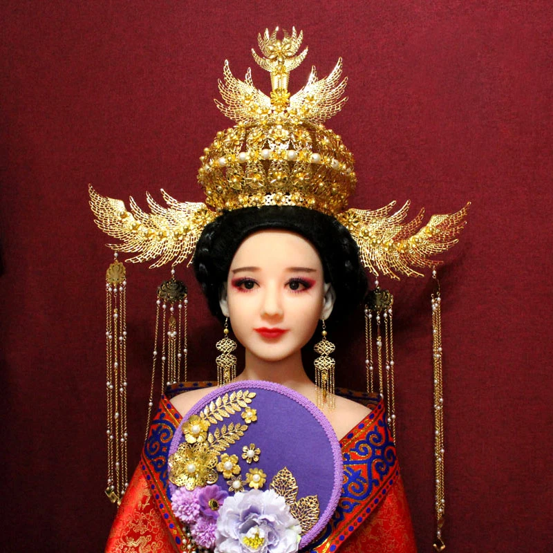 Царский китай. Головной убор династии Тан. Королева Китая. Королевский головной убор Китай. Корона Феникса Китай.