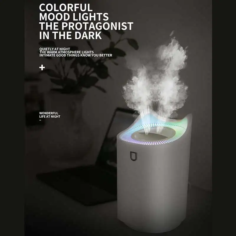 Увлажнитель воздуха с двумя насадками и светодиодсветодиодный светильник кой 1