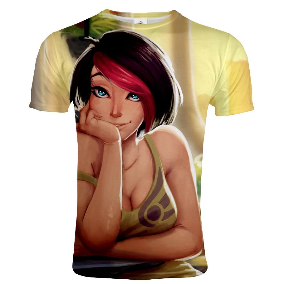 

Summer LOL League of Legends Men's and Women's Round Neck 3D Printing T-Shirt Casual Hip Hop Street Clothing Gaming POLO Shirt
