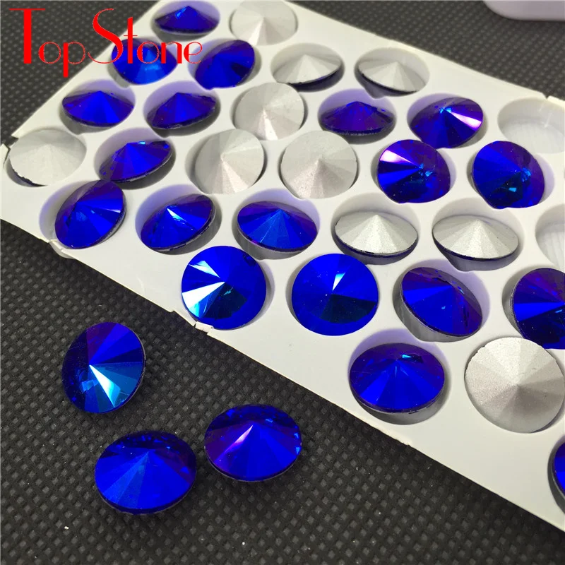 Топовый камень 6 мм ~ 18 цвета AB Rivoli Кристалл Круглый необычный острый задний