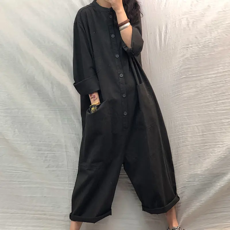 Модные комбинезоны для женщин Осенний Свободный комбинезон инструментов