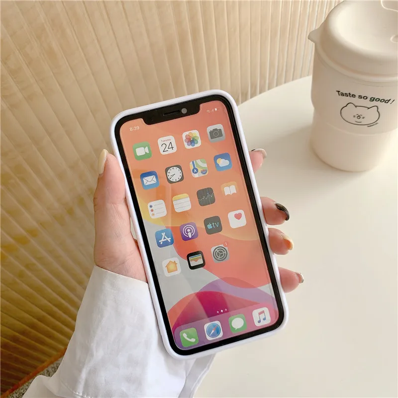 

Cute Cartoon Letters Bear Phone Case For iphone 11 Pro Max 7 8 plus X XR XS Max Soft Back Cover Silicone Capa For iphone SE 2020