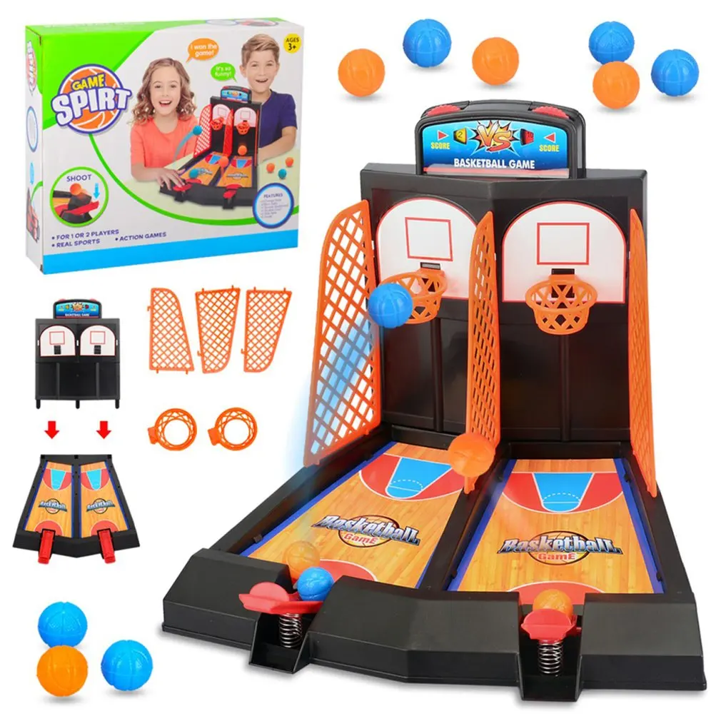

Double Finger Catapult Basketball Game Interactive Game Mini Basketball Court Puzzle Board Game Funny Toy for Boys Girls