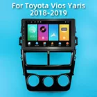 Стереоприемник 2 Din для Toyota Vios Yaris 2018 2019, автомобильное радио, мультимедийная система, GPS, Wi-Fi, головное устройство Android 8,1 с рамкой