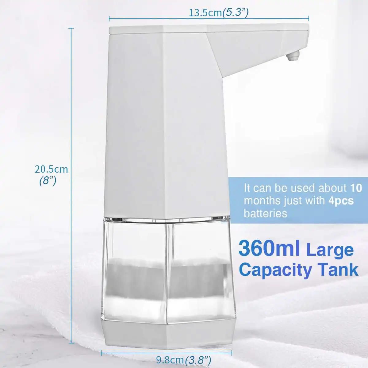 

Automatic Alcohol Spray Dispenser Touchless Alcohol Sanitizer Disinfectant Liquid Sope Dispensers IR Sensor Bottle for Bathroom