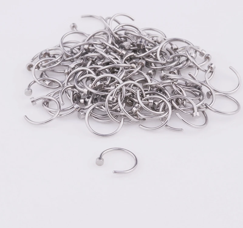 

2020 Fake Piercing Medical Titanium Nose Ring For Women Open Hoop Ring Type Hoop Piercing Stud Body Jewelry Accessories