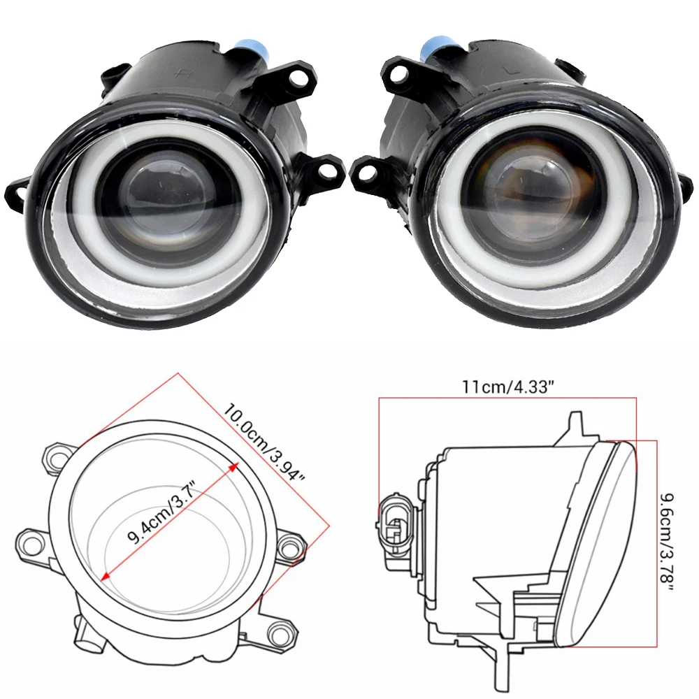 

1pair Car LED Fog Light Angel Eye Daytime Running Lamp DRL White 12V For Toyota Auris (_E18_) Hatchback 2012-2018
