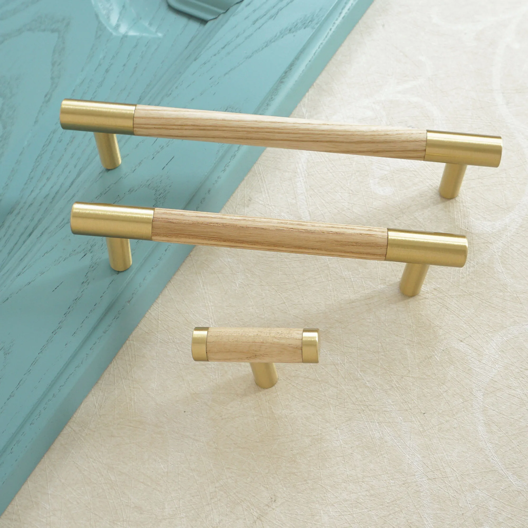 5 &quot6 3&quot чистый Медь дверные ручки светильник древесины ручка шкафа деревянный