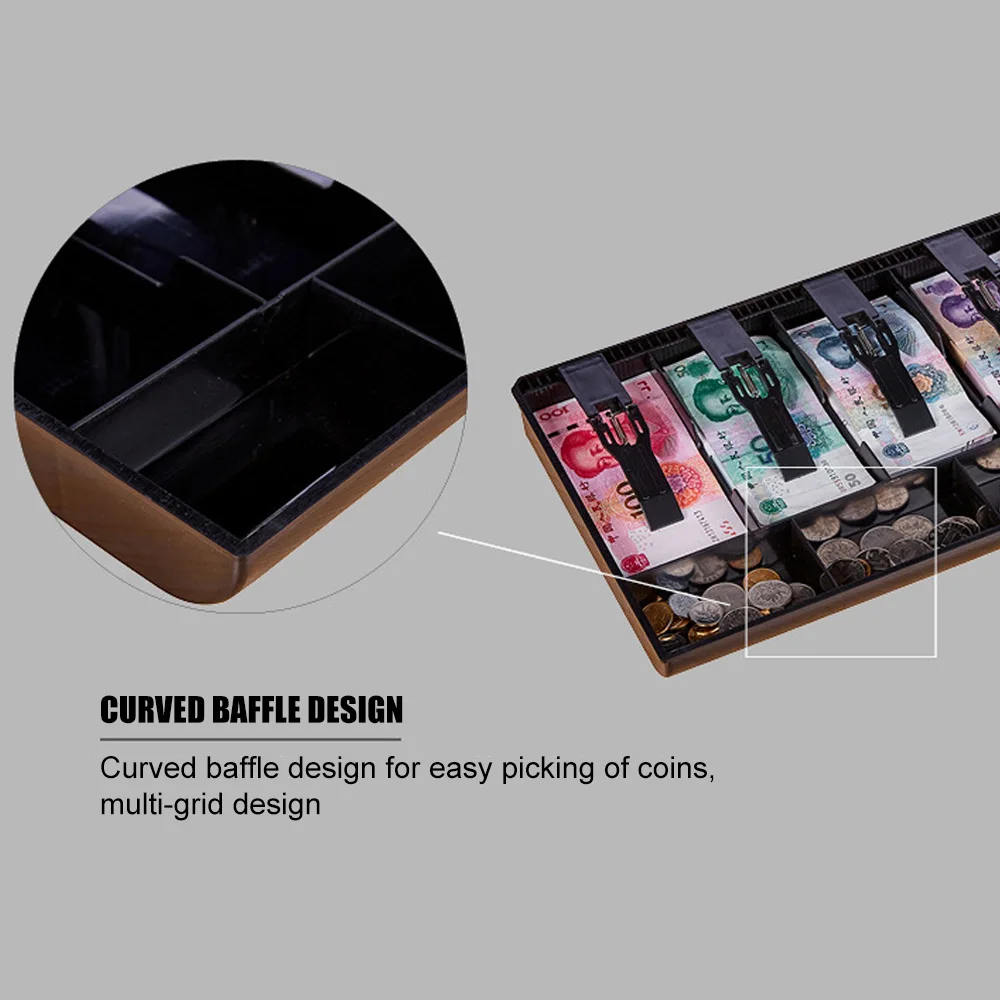 Cash Drawer Register Cashier Storage Box ABS Store Garage Sales Security Money Tray Classify Organizer Durable | Дом и сад