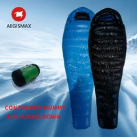 aegismax g1 sleeping bag goose down adult ultralight design splicing thermal winter camping travel equipment mummy sleeping bag
