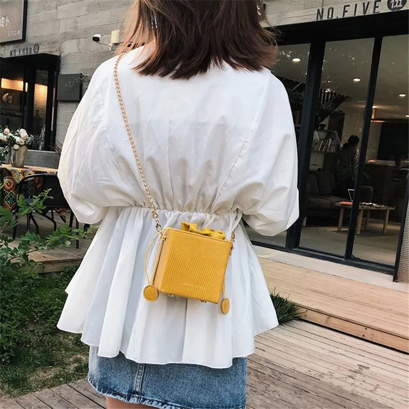 

2020 портативная мини сумка-ведро на шнурке, женские кошельки, маленькие сумки с клапаном, сумки в форме коробки, сумки через плечо, Прямая поставка 40 #