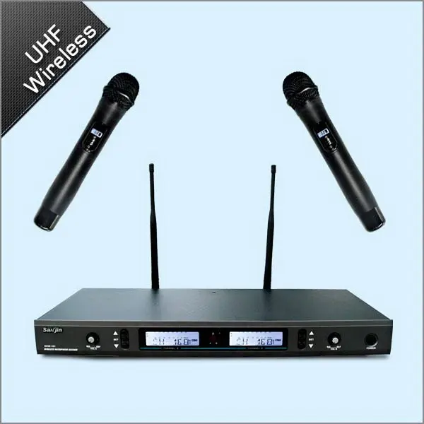 저렴한 휴대용 UHF 고품질 전문 무선 마이크, 다이버시티 마이크 가라오케 KTV 마이크