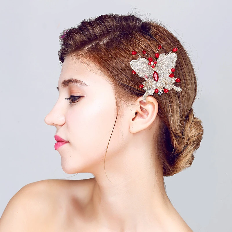 

YOUYOU BRIDE Wedding Hair Accessories Crystal Pearl Headband Flower Headpiece Hair Vine Women Hair Jewelry Bridal Headwear