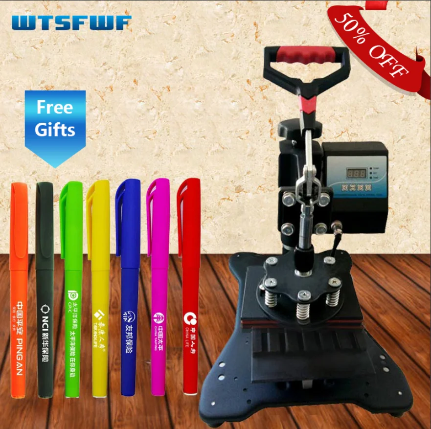 Бесплатная доставка Wtsfwf пластиковые ручки термопресс принтер машина для