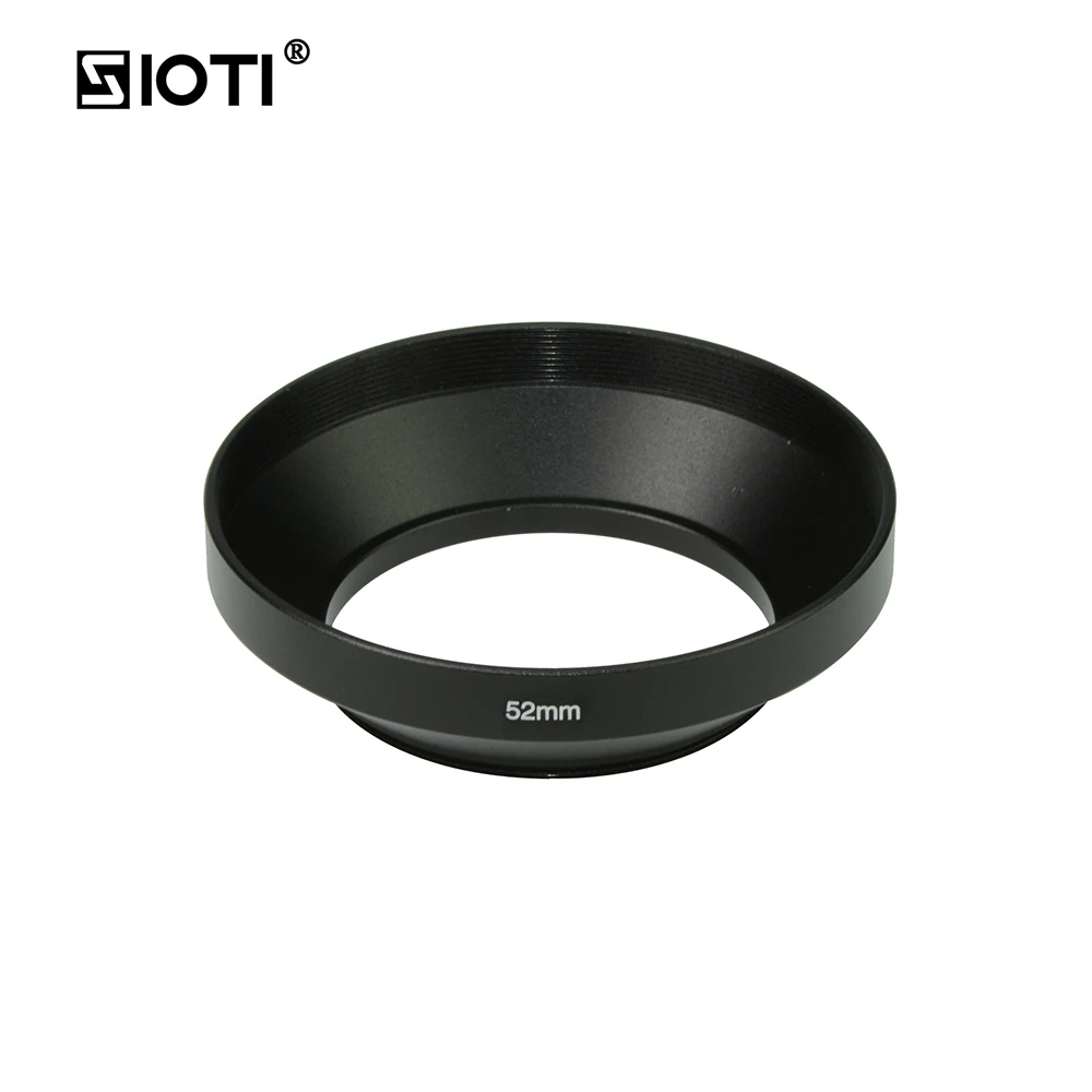 SIOTI 37/39/49/52/55/58 Metal Wide-Angle Lens Hood+Cleaning Cloth+Lens Cap for Standard Thread Nikon Canon Sony | Электроника