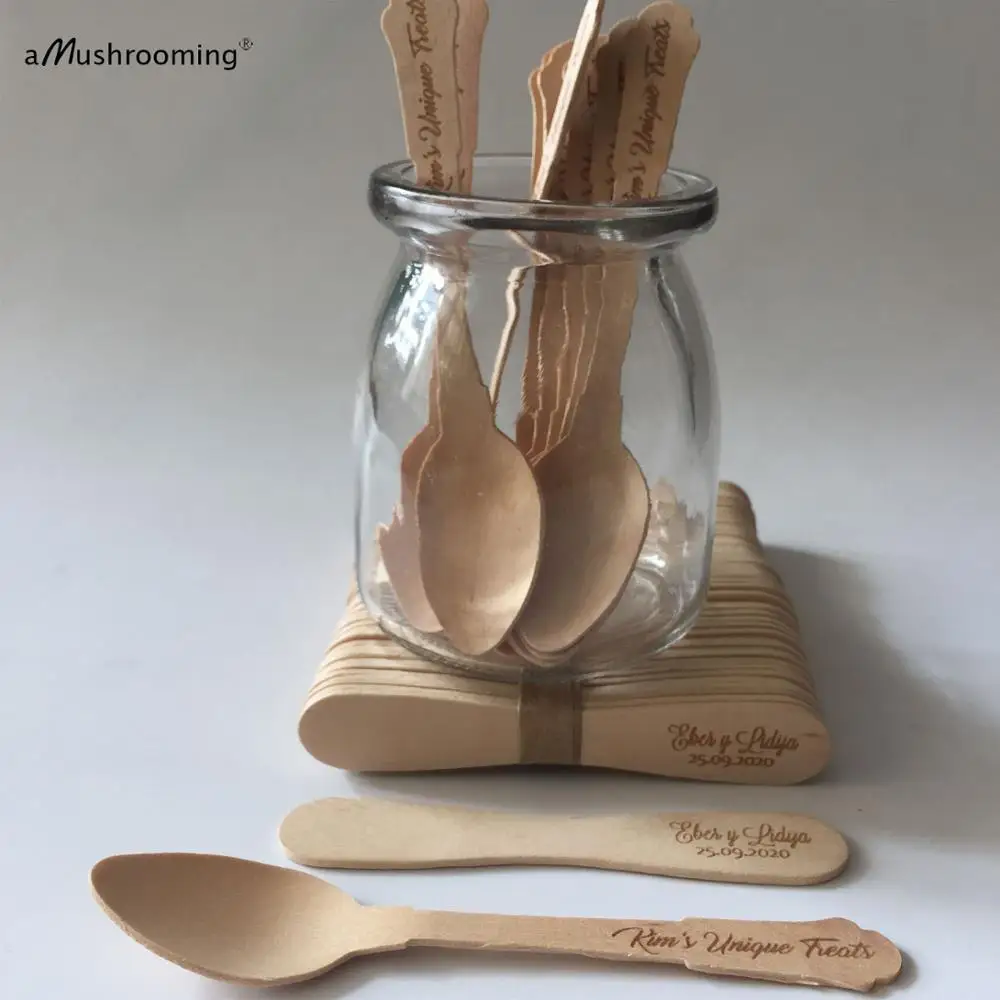 Монограммные стандартные плоские деревянные палочки для леденцов свадьбы дня