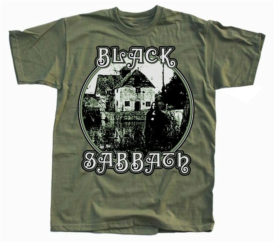 Черная футболка с надписью Sabbath First Album 1970 все размеры S 3Xl оливковая для