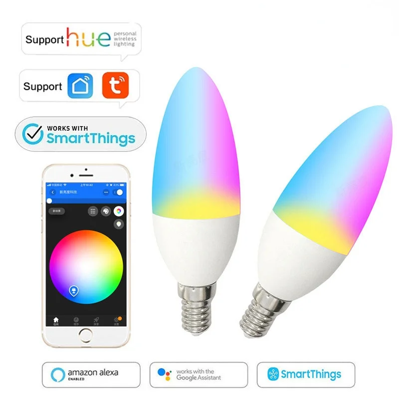 

Tuya Smart LED Light Bulb Dimmable E27/B22 Lamp Voice Control Work with Hue Alexa/Google Home/SmartThings/Zigbee Smartlife APP