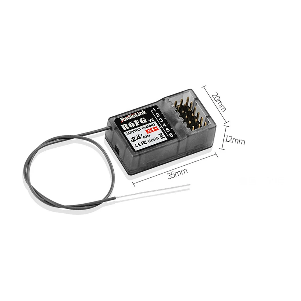 Receptor R6fg, Radiolink de 6 canales con funci&oacute;n girosc&oacute;pica para Rc4gs-0
