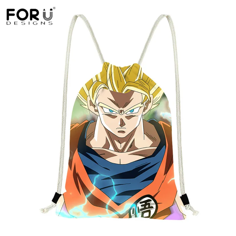 FORUDESIGNS/горячая аниме Dragon Ball Z Супер шнурок рюкзак для детей мальчиков Прохладный Saiyan солнце Гоку Вегета печати школьные сумки - Цвет: HMA315Z3