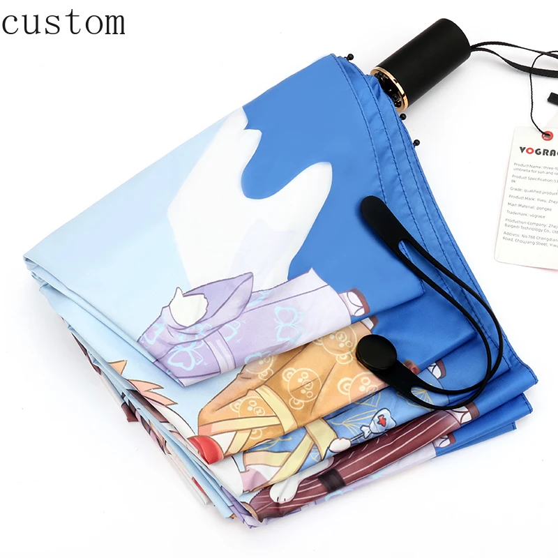 

Unique Design Umbrella Windproof 3 Fold Umbrella Self-opening Umbrella