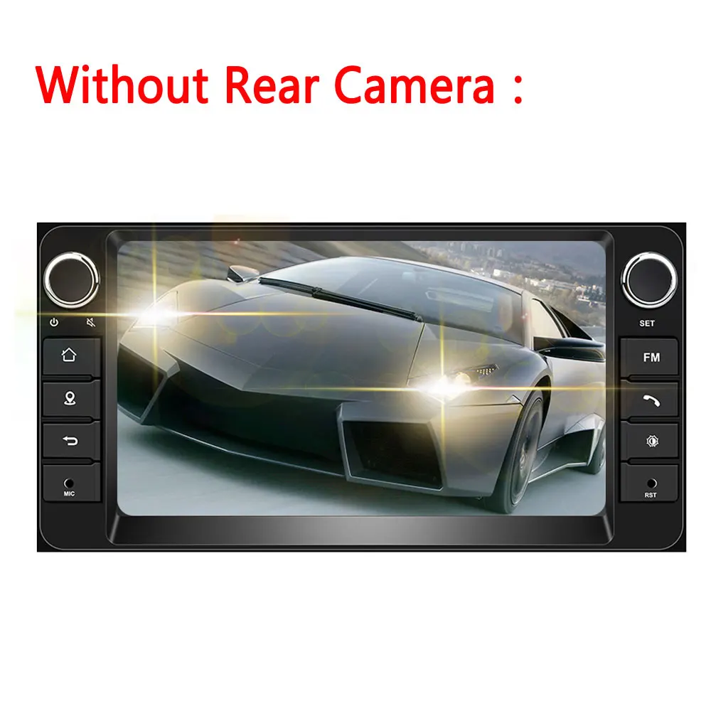 Without Rear Camera Podofo 1G+ 16G Android 8,1 Автомагнитола 7 ''автомобильное радио для машины Стерео gps MP5 MirrorLink для Toyota Corolla мультимедийный плеер - Цвет: Without Rear Camera