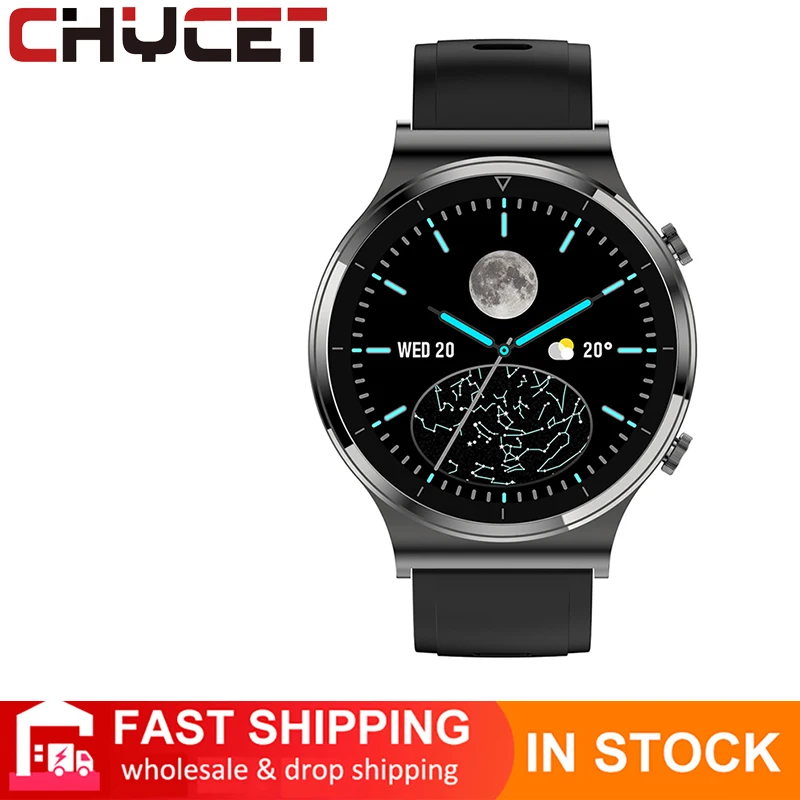 

CHYCET 2021New Smart Watch Men 1.3Full Touch Screen IP67 BT CALL Blood Pressure Monitoring Sport Fitness Watch For Android IOS