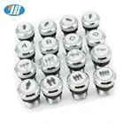 Хромированный серебристый светодиодный кнопочный переключатель 12 В, 5 В с подсветкой, аркадная игра сделай сам, PS3, монета, меню для запуска, выбора кредитной паузы и выхода