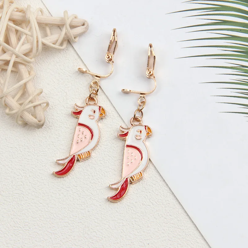 FENGLI Длинная цепочка милые серьги-кольца для женщин с изображением кролика Платье