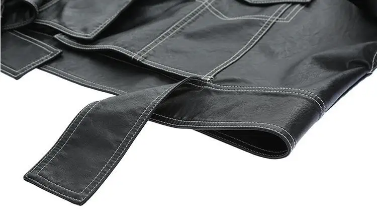 Winter Black Leather Jacket Women Korean Thin Loose Moto Jacket Female 2021 Spring Fashion Streetwear Lady Outerwear Biker Coats