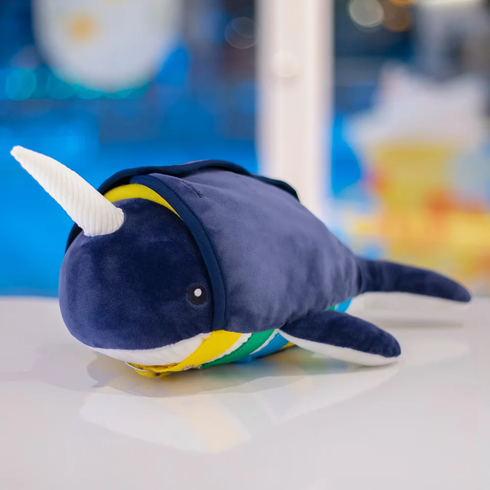 Новинка 30 см плюшевая игрушка морское животное голубой кавайный КИТ мягкая