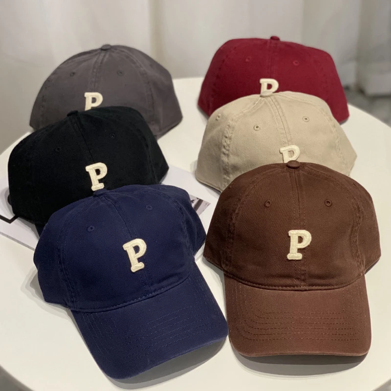 

2021 Pure Color Fashion Letter Brand Baseball Cap Women's Famous Brand Baseball Cap Adjustable Large Hat Casual Sun Hat