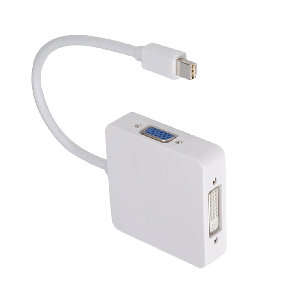 Male-Male Mini Display Port for Thunderbolt to HDMI VGA DVI Combination Adapter Cable For MacBook Pro Air | Компьютеры и офис